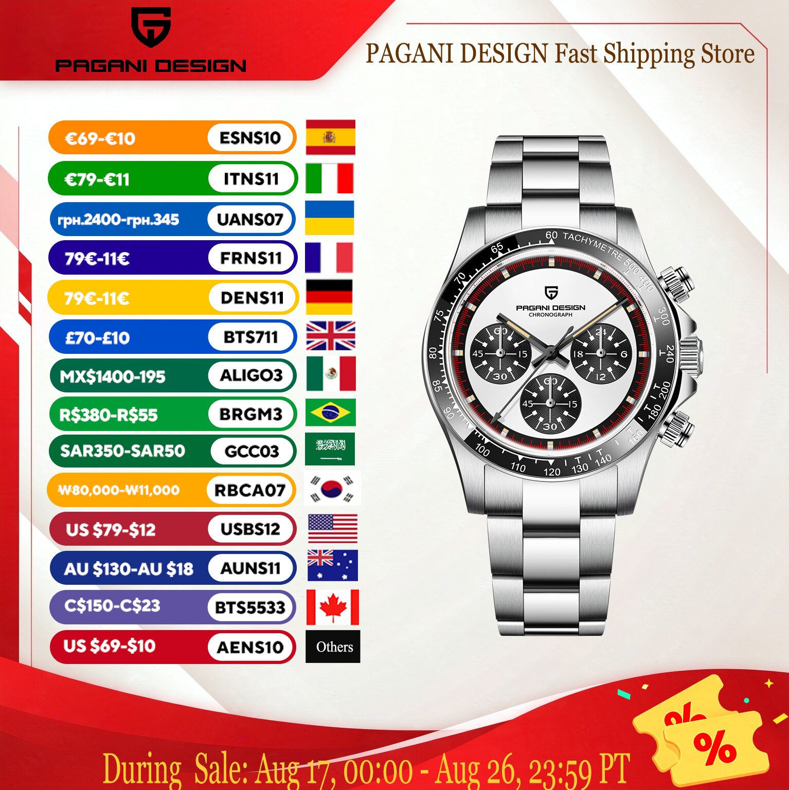 Smartwatch Casual Watches For Men - PAGANI DESIGN Men Luxury Fashion Quartz