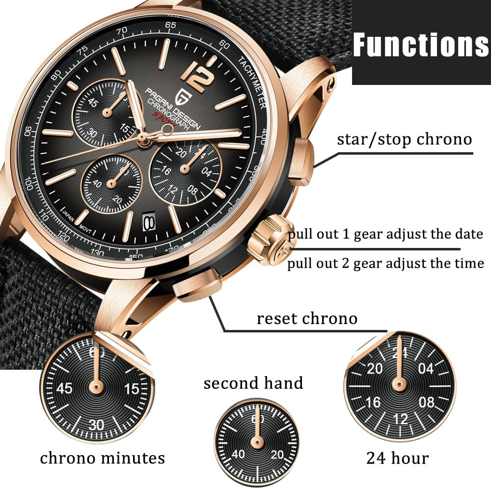 Anti-Magnetic Watch - PAGANI DESIGN New Mens Watch 41mm
