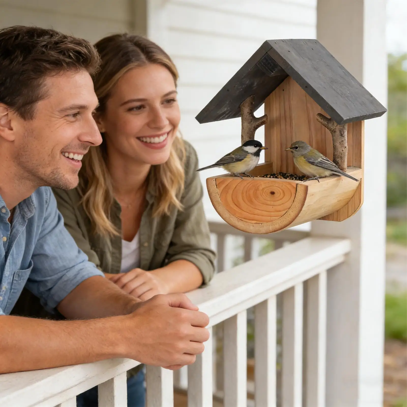 Wall Mount Wooden bird feeder  - огляд і ціна Watch S