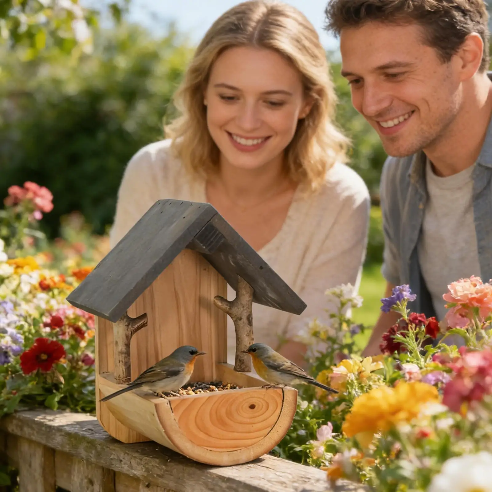Wall Mount Wooden bird feeder  - огляд і ціна Watch S