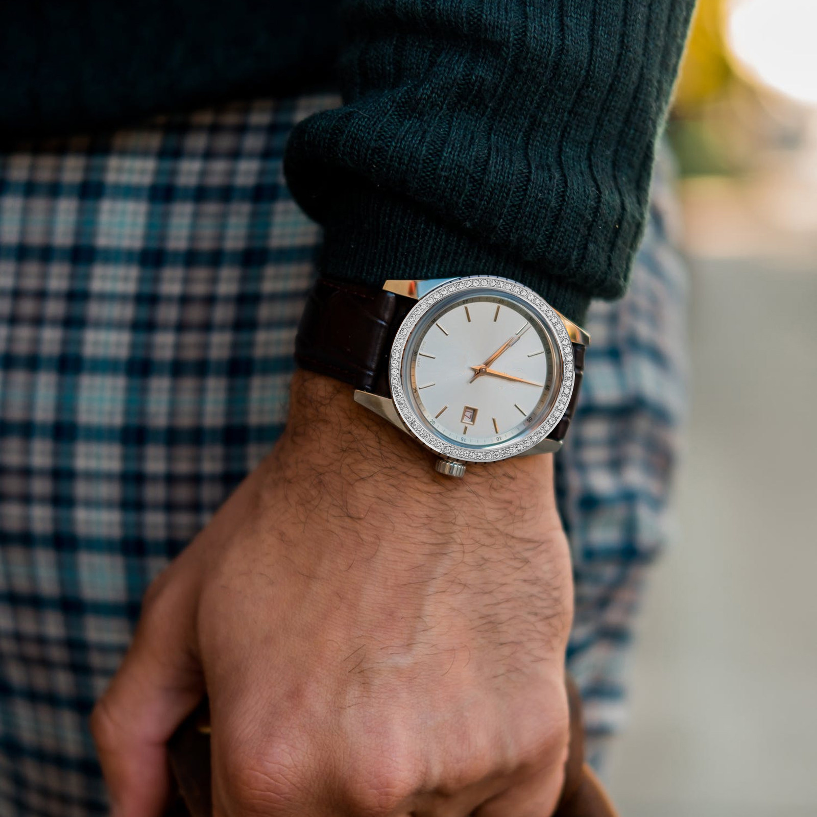 Premium Alloy Diamond-Inlaid B - огляд і ціна Smartwatch Ring Watches