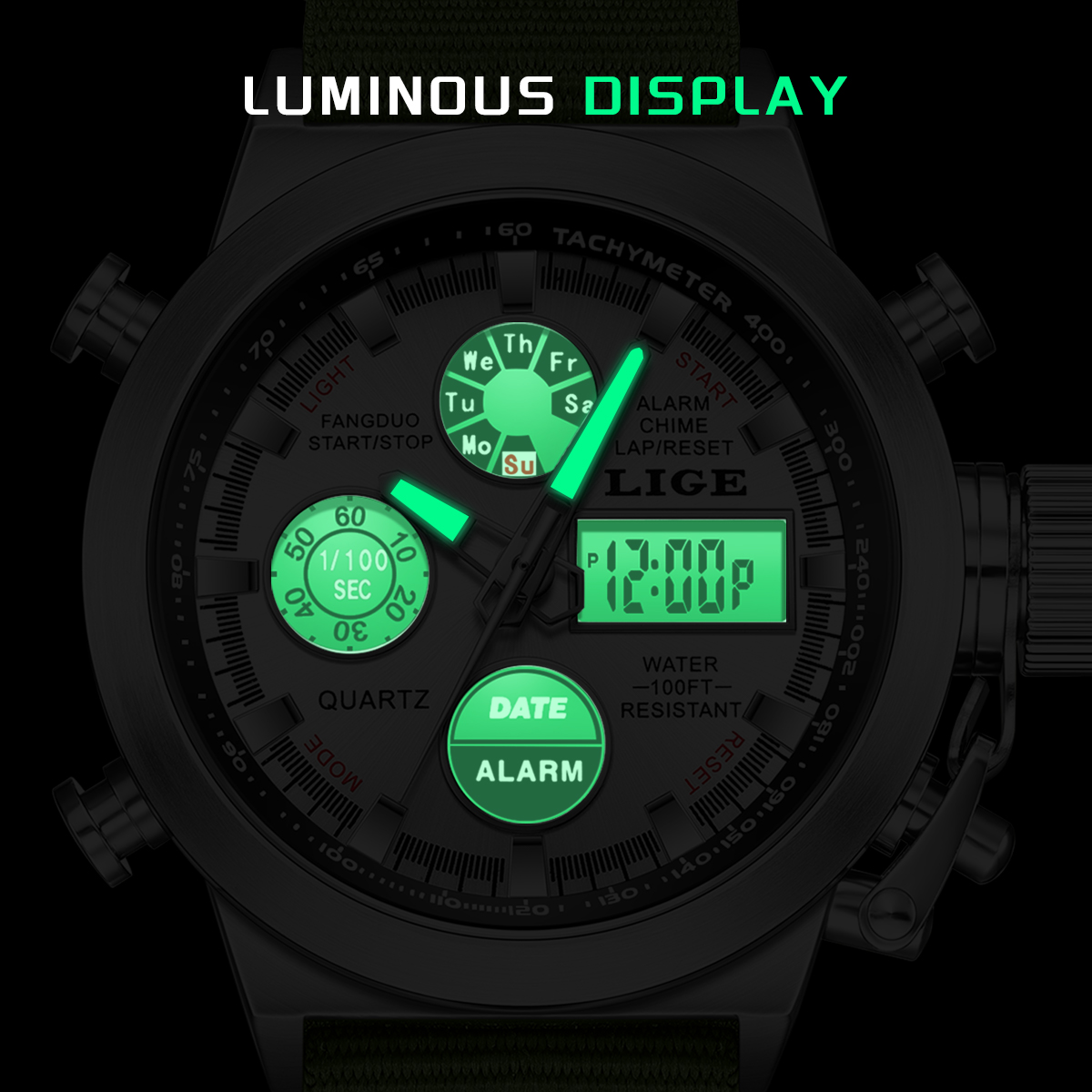 LIGE Men Big Brand Dual Time D - огляд і ціна Smartwatch Watches Brands For Men