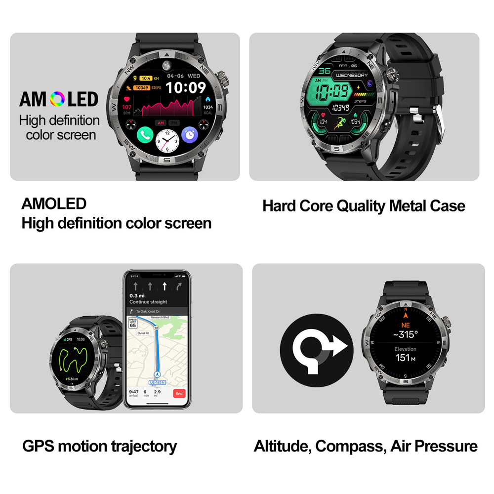 NORTH EDGE GPS Sports Smart Wa - огляд і ціна Altimeter Compass Watch