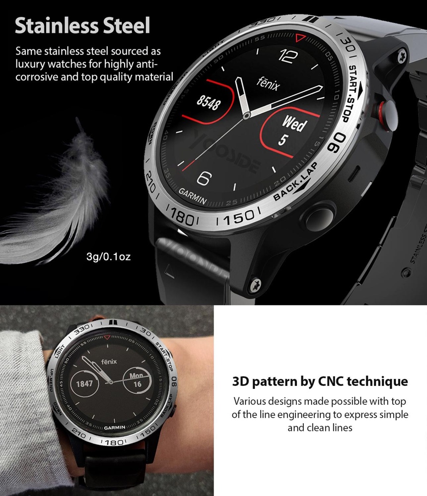 Bezel for Garmin Fenix 7 7X 6  - огляд і ціна Smartwatch Ring Watches