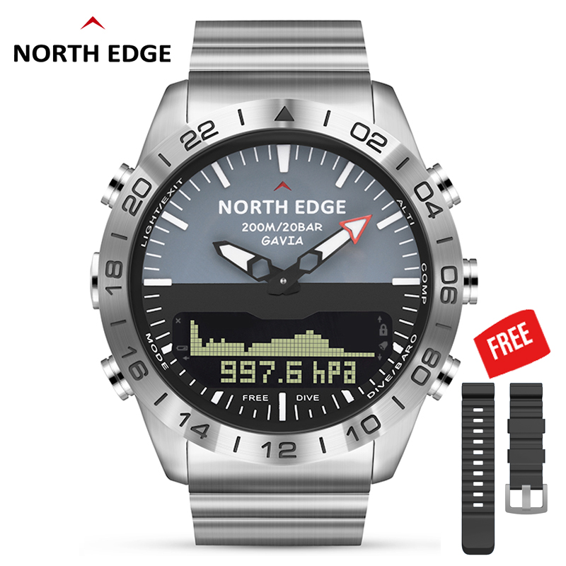 NORTH EDGE GAVIA2 Men's Dive 5 - огляд і ціна Altimeter Compass Watch