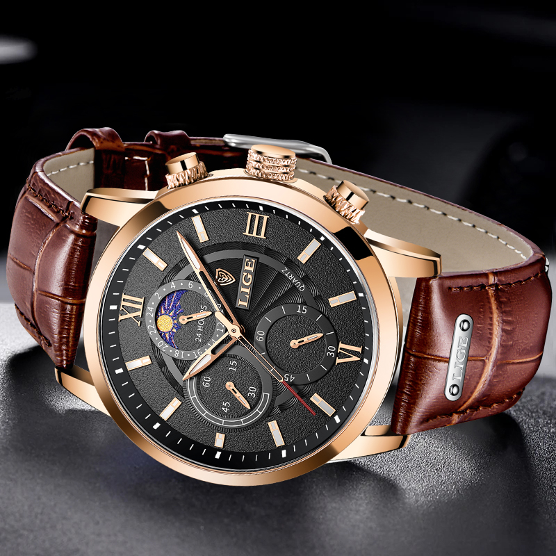 LIGE Fashion Men Watch Casual  - огляд і ціна Smartwatch Watches Brands For Men