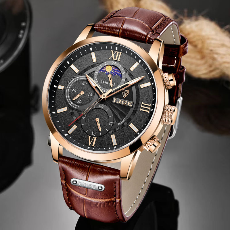 LIGE Fashion Men Watch Casual  - огляд і ціна Smartwatch Watches Brands For Men
