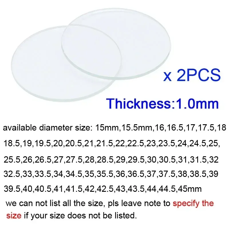 2 Pieces 15 - 45mm Flat Round  - огляд і ціна Smart Watch Screen Protector