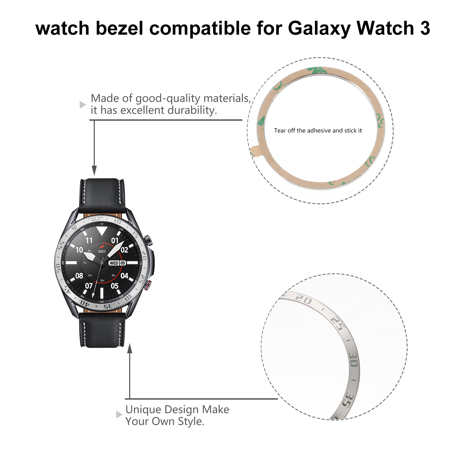 1Pcs Stainless Steel Bezel Rin - огляд і ціна Smartwatch Ring Watches