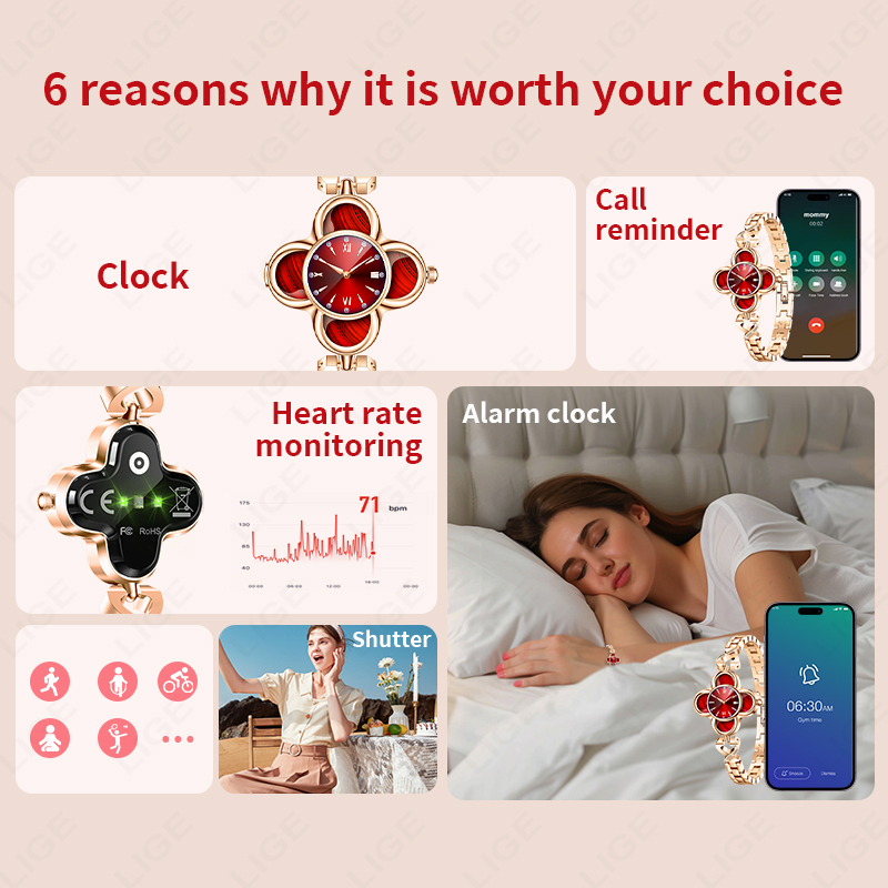 LIGE Quartz Smartwatch AI Brac - огляд і ціна Smartwatch Digital Watches For Women