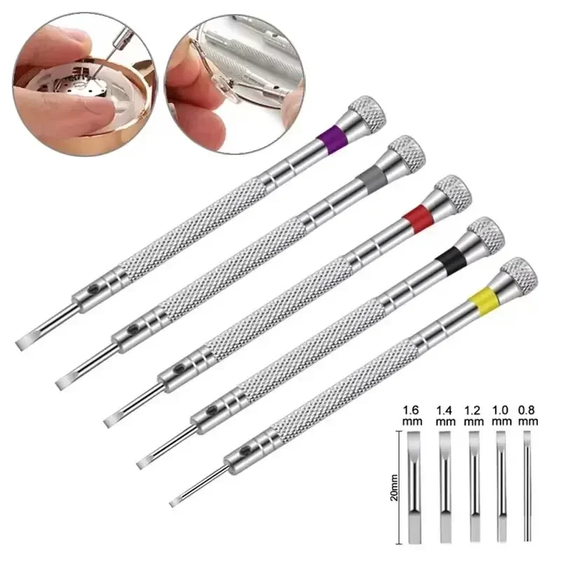 5pcs/set 0.8-1.6mm Steel Screw - огляд і ціна Watchmaker Screwdriver