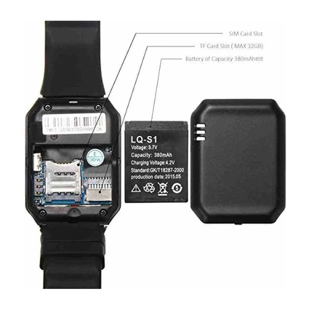 380mAh LQ-S1 LQS1 Battery 3.7V - огляд і ціна Watch V8