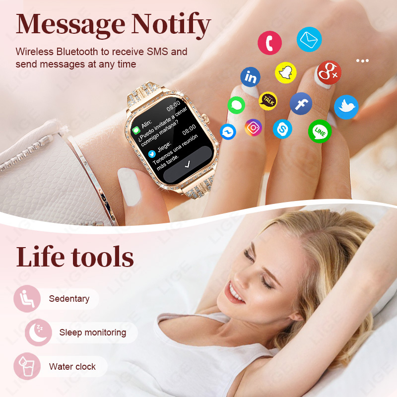 LIGE Smart Watch Women Waterpr - огляд і ціна Smartwatch Digital Watches For Women