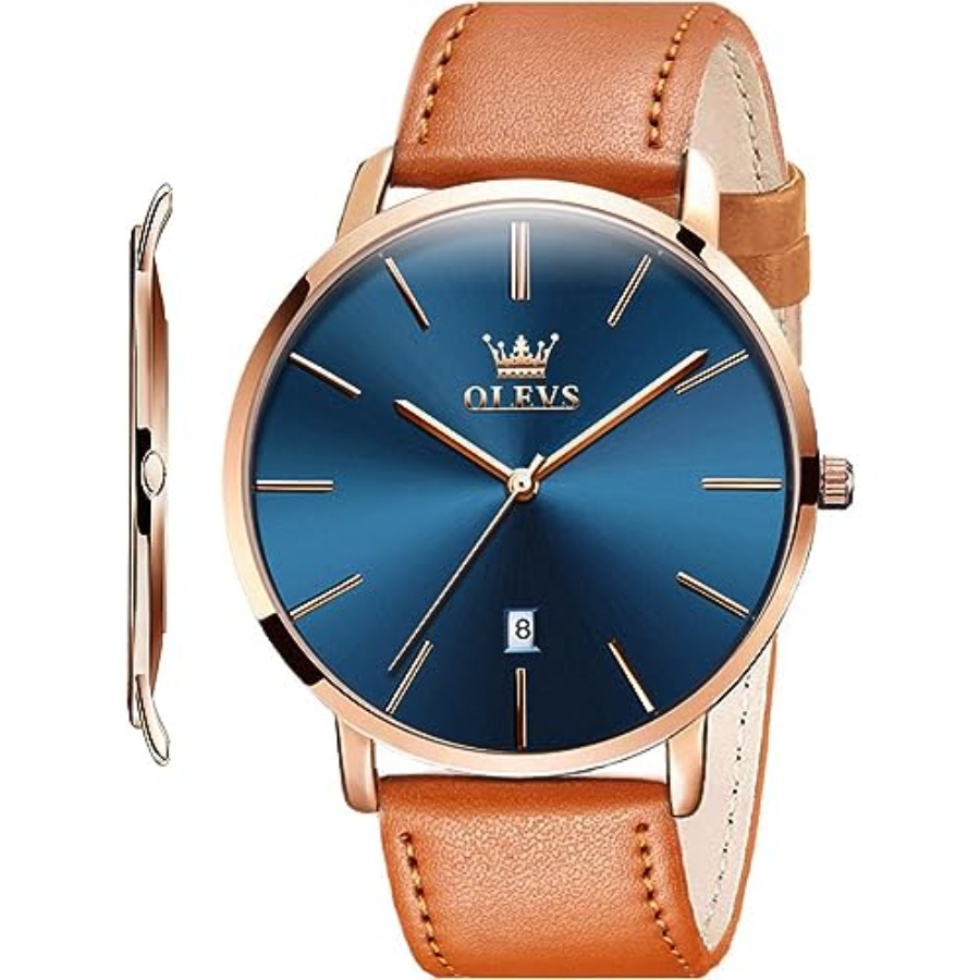 OLEVS Men Leather Watches Blac - огляд і ціна Smartwatch Watches For Men Digital