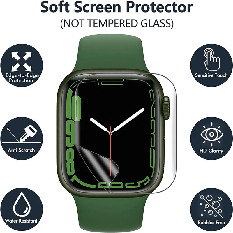 3PCS Hydrogel Film for Apple W - огляд і ціна Smart Watch Screen Protector
