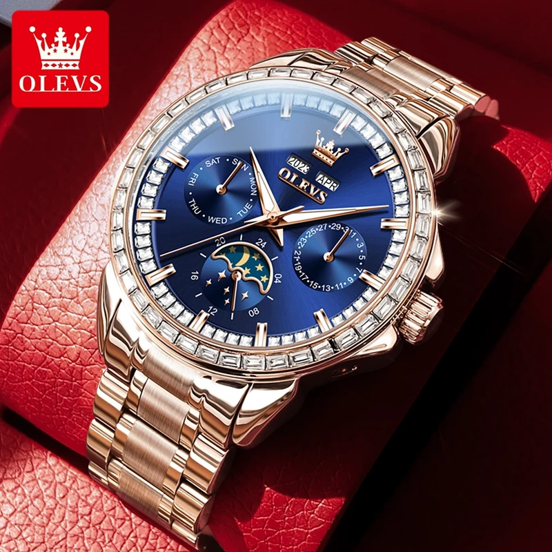 OLEVS 6695 NEW Men's Watches F - огляд і ціна Altimeter Compass Watch