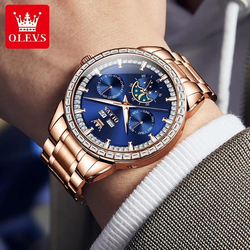 OLEVS 6695 NEW Men's Watches F - огляд і ціна Altimeter Compass Watch
