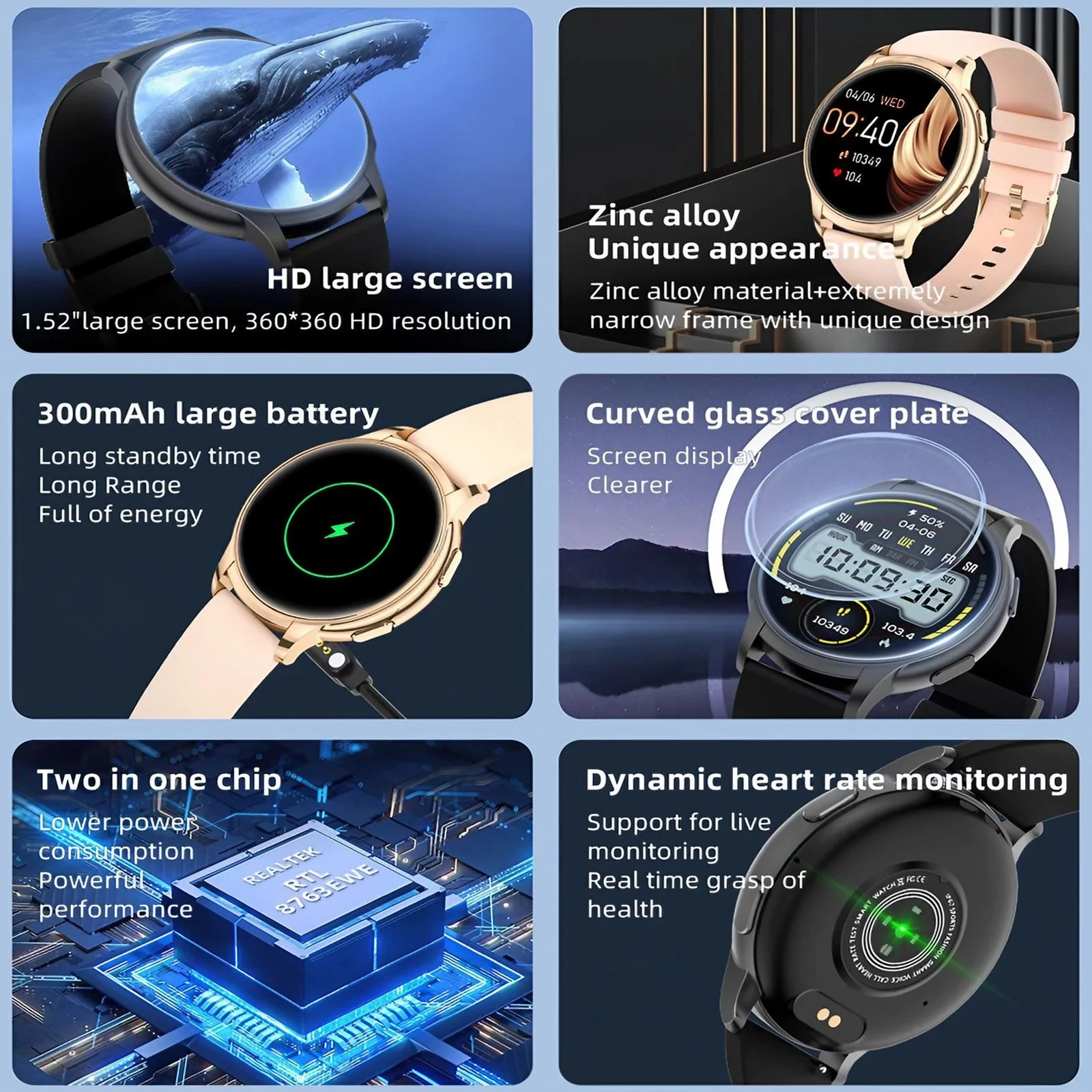Women Smartwatch Waterproof He - огляд і ціна Smartwatch Health Watches