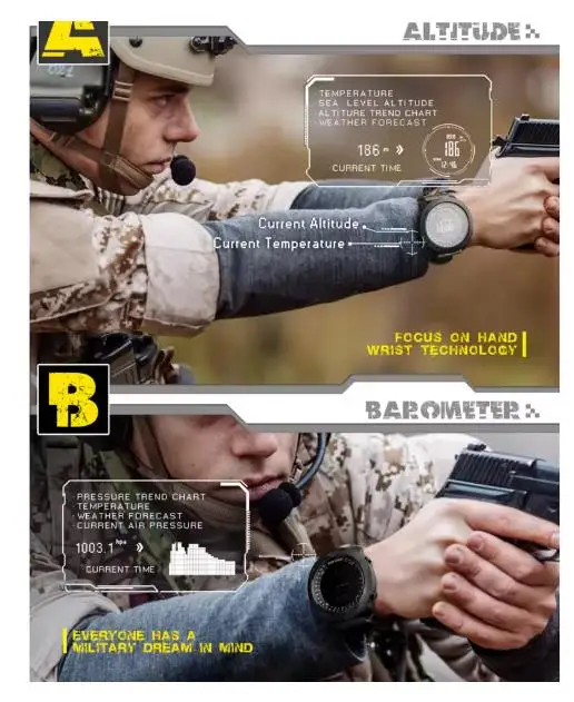 New NORTH EDGE Men's sport Dig - огляд і ціна Altimeter Compass Watch